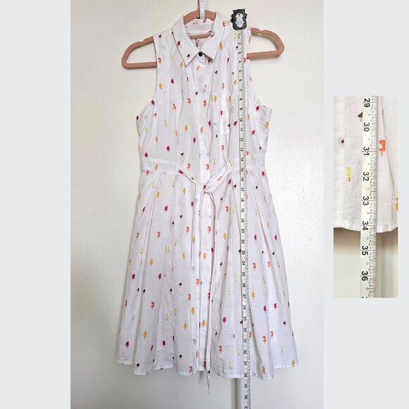 HD in Paris Paleta Popsicle A-Line Sleeveless Button Up Shirt Dress 0 2 XS - Picture 3 of 15